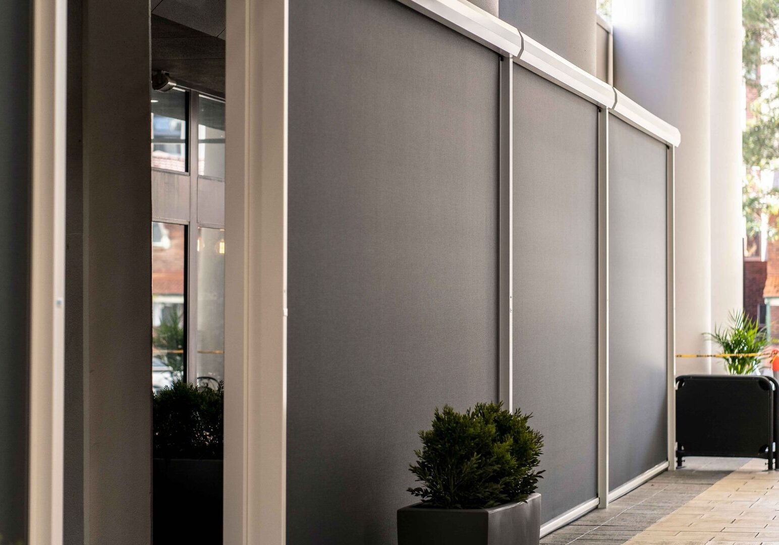 Outdoor blinds installed on a Perth home